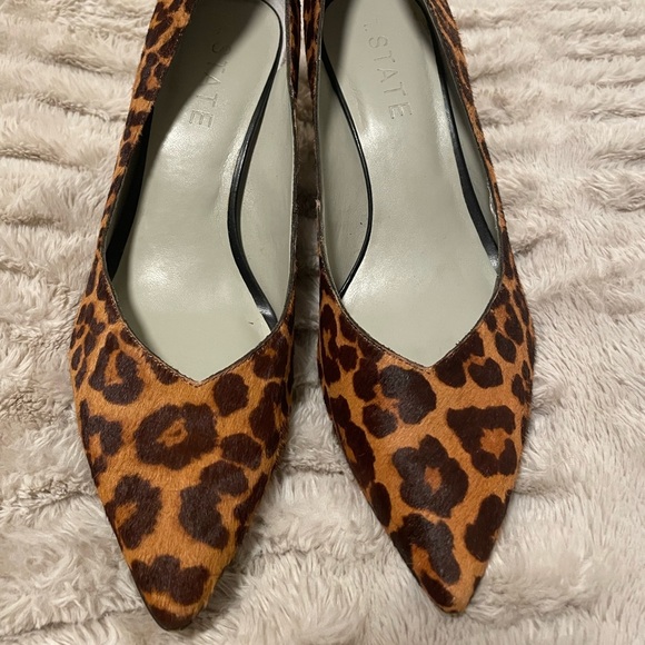 1. State leopard pumps with block heel and v-shape cut, women’s 11 - Picture 2 of 5
